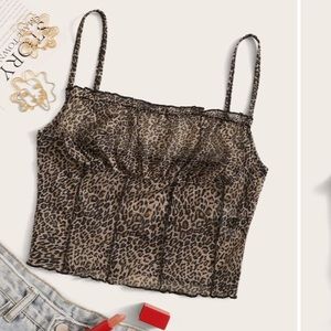 Cheetah print tank top